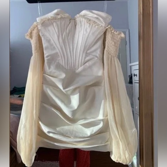 House of CB Ivory Draped Corset Bustier Dress - Picture 4 of 6